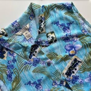 John Paul Richard Uniform Women’s Relaxed Fit Sleeveless Top 2XL Hawaiian Beach
